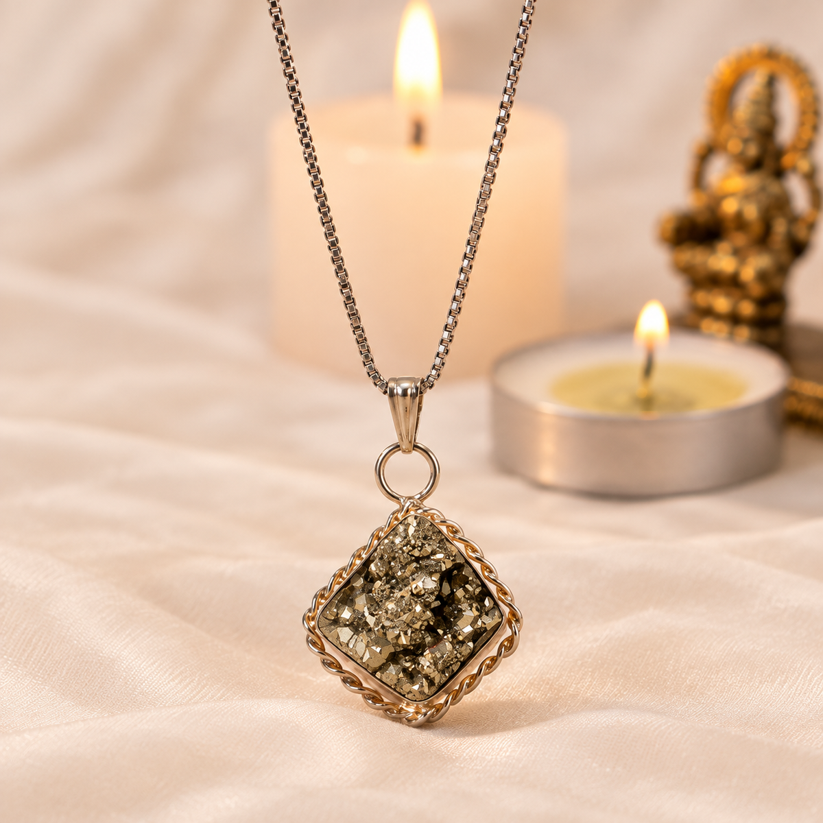 Raw Pyrite Pendant