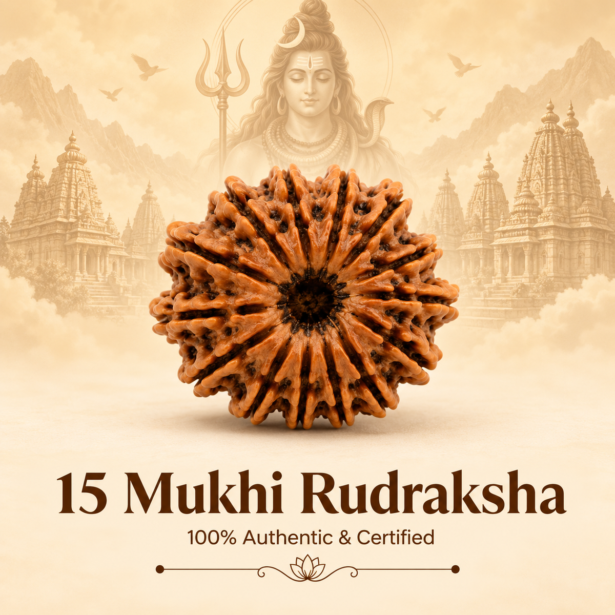Siddh 15 Mukhi Rudraksha