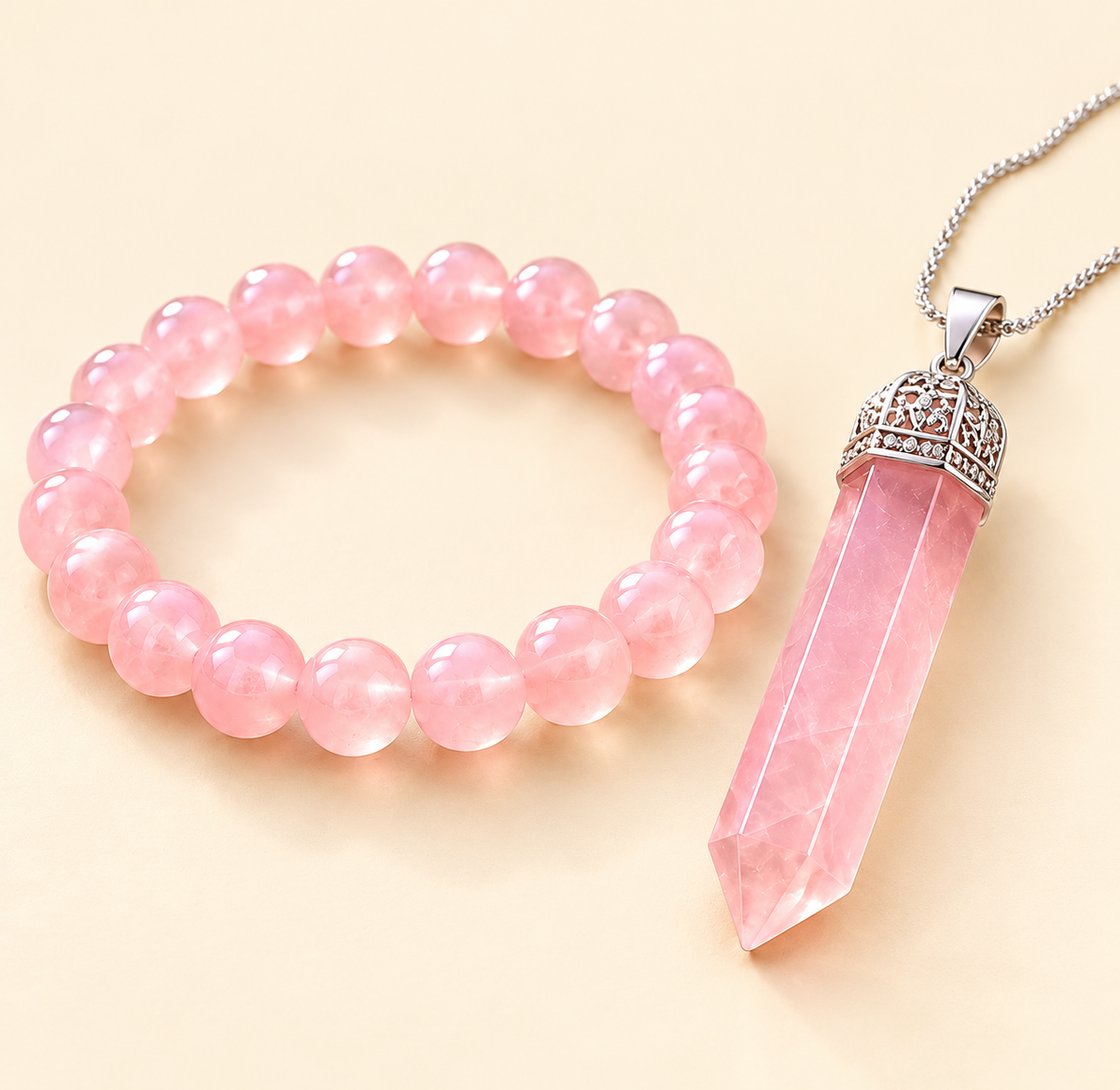 Love Attraction Rose Quartz Couple's Combo