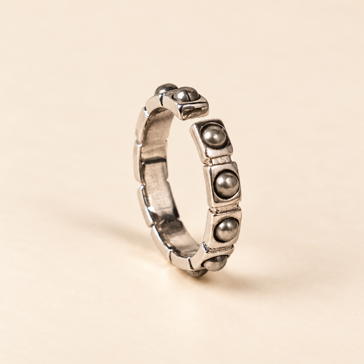 Pyrite Stud Ring