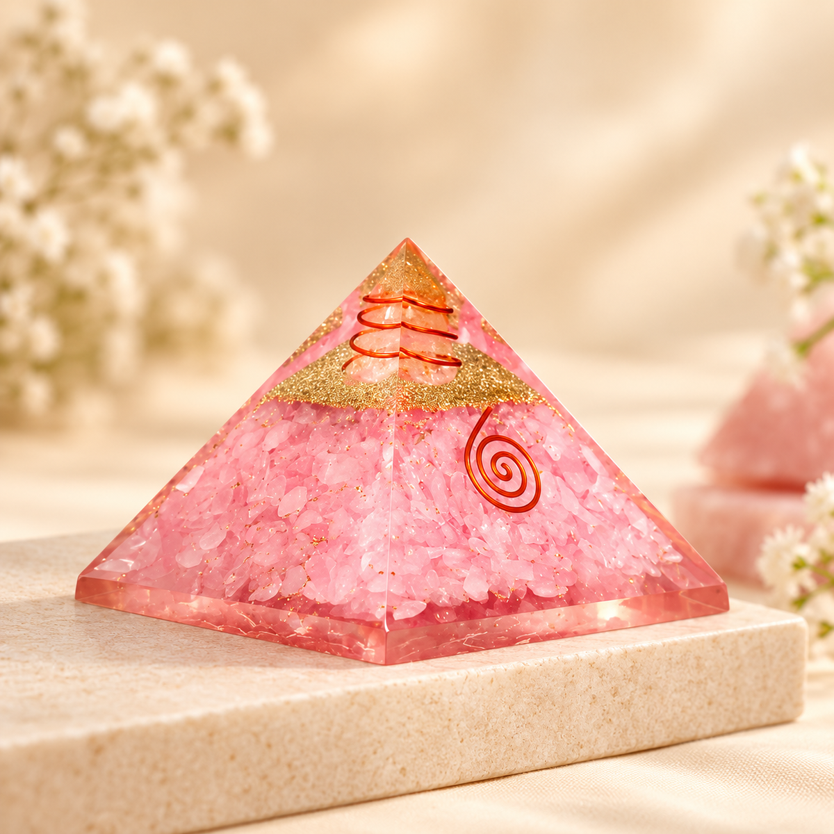 Rose Quartz Pyramid