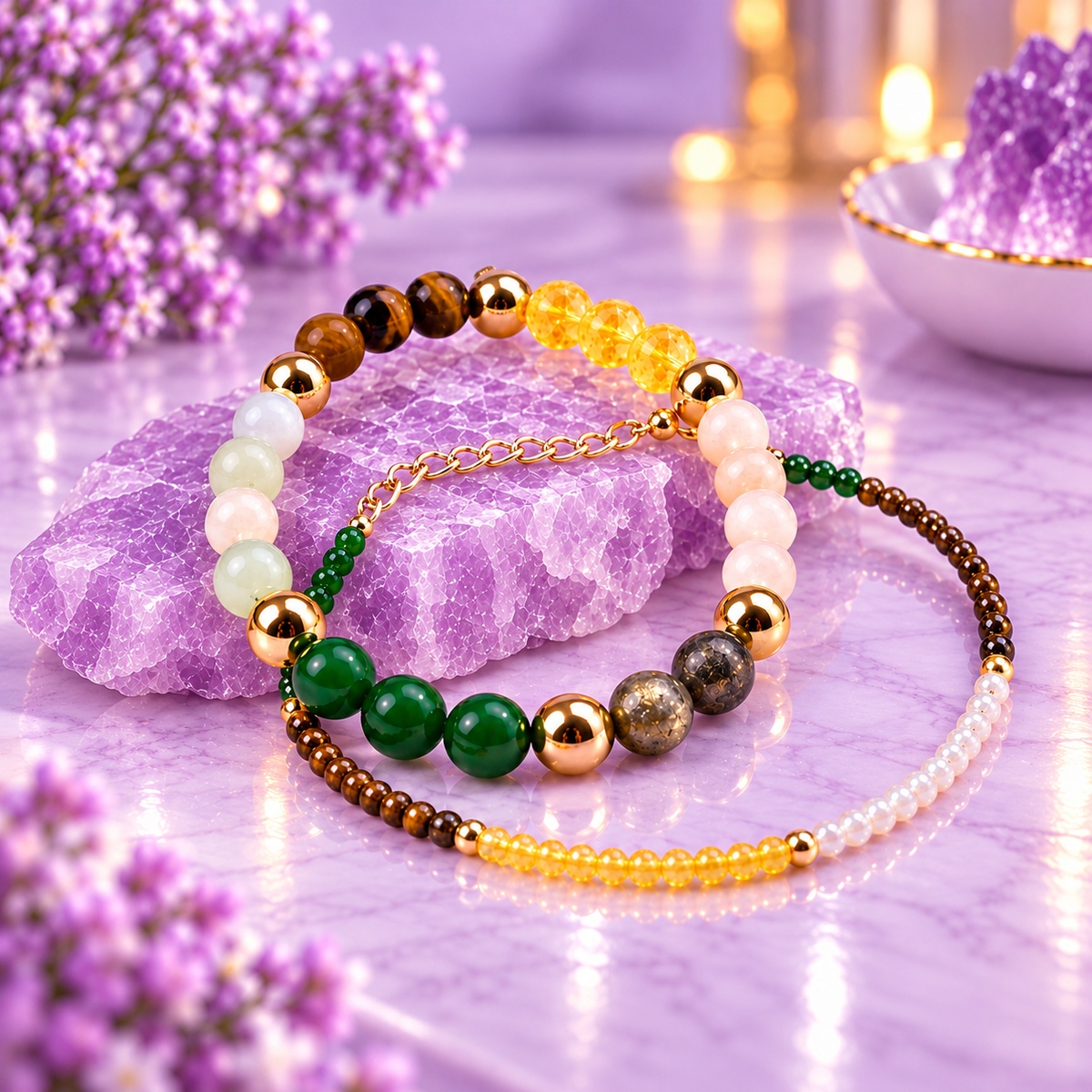 Dhanyog Couple's Combo (with Bracelet & anklets in pairs)