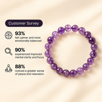 Amethyst Crystal Bracelet with Raw Selenite Plate