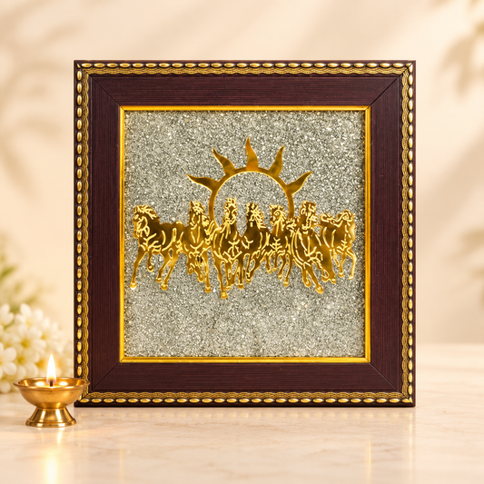 7 Horses Raw Pyrite Frame