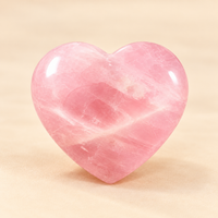 Natural Rose Quartz Heart Shaped Crystal Stone
