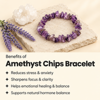 Amethyst Chips Bracelet (Stretchable)