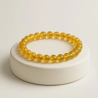 Natural Citrine Bracelet with Free Raw Selenite Plate