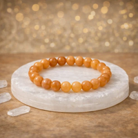 Natural Citrine Bracelet with Free Raw Selenite Plate