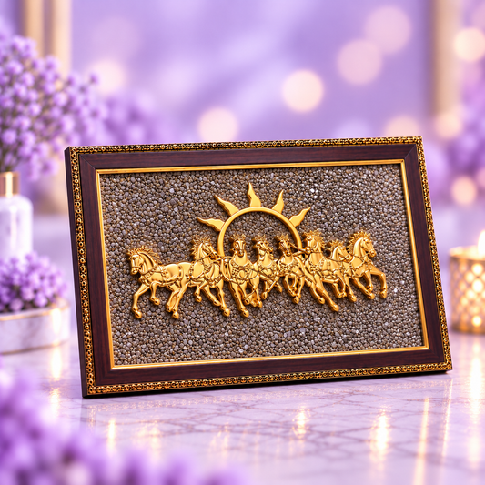 7 Horses Raw Pyrite Frame